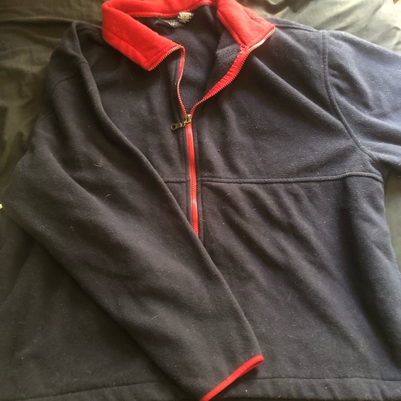 Navy blue/ Red polyester sweater - Picture 2 of 3